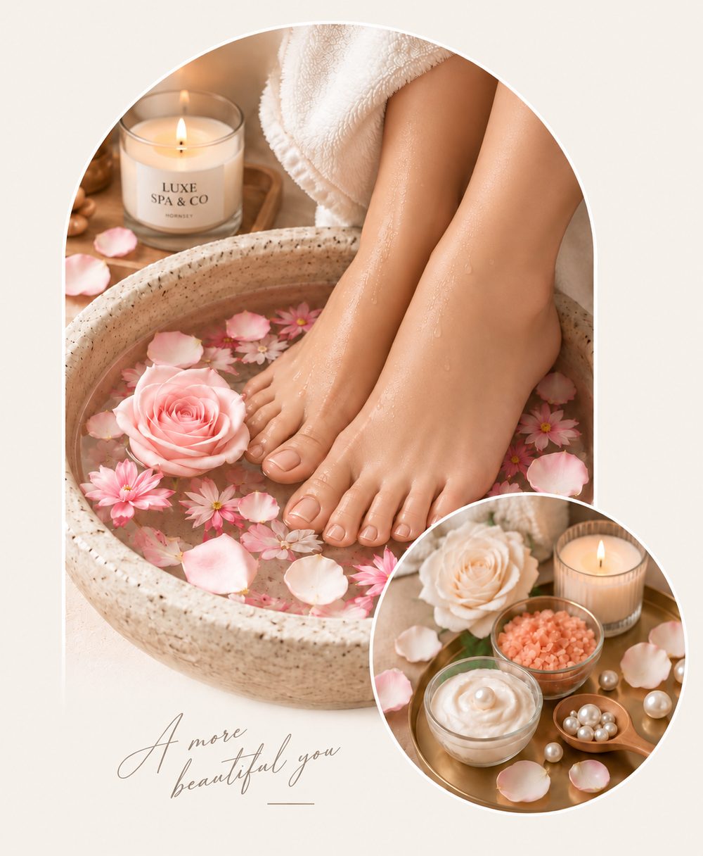 Rose petal pedicure soak